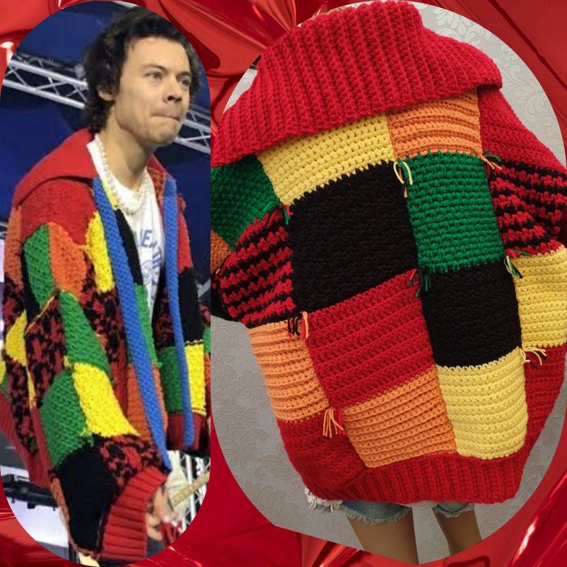 Pdf Pattern Harry Styles Cardigan Crochet Pattern JW Anderson - Etsy