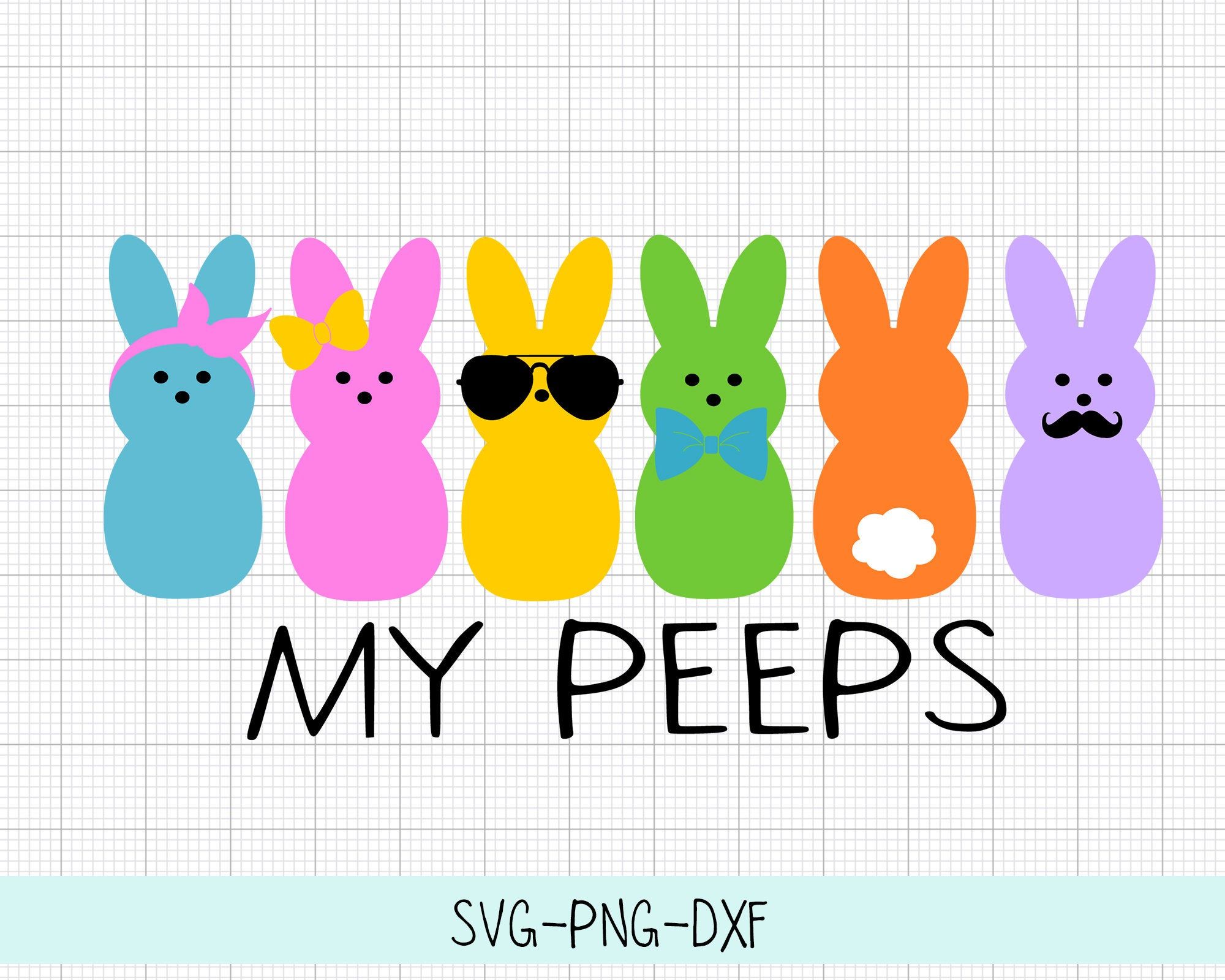 My Peeps Svg Cricut Files Peeps Svg Bunny Svg Easter Svg | Etsy in 2021