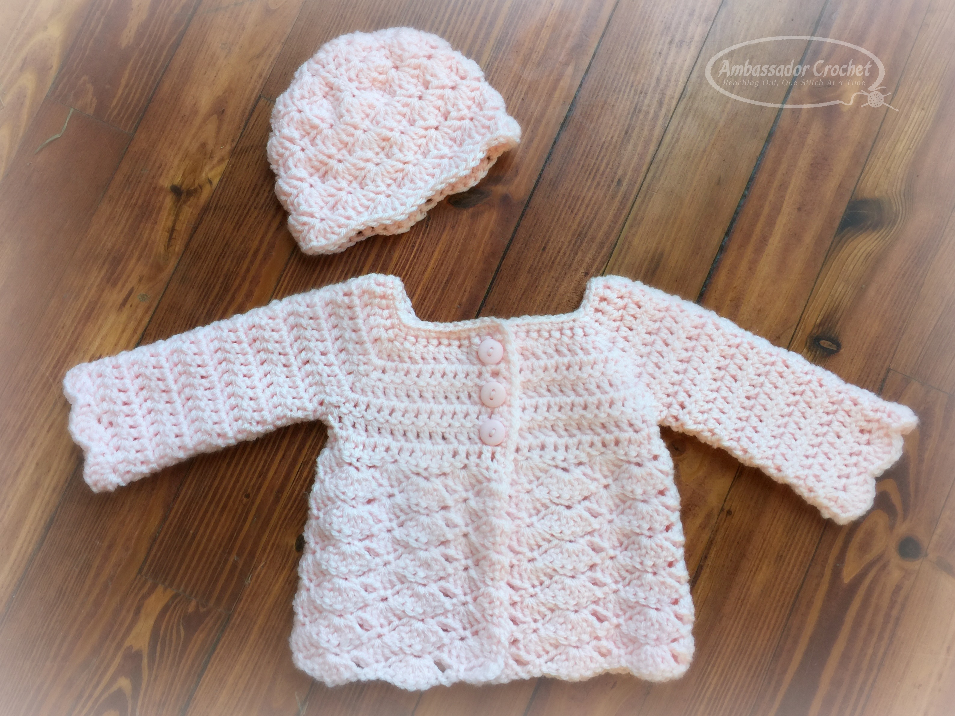 Shells Baby Sweater Crochet Pattern - Ambassador Crochet