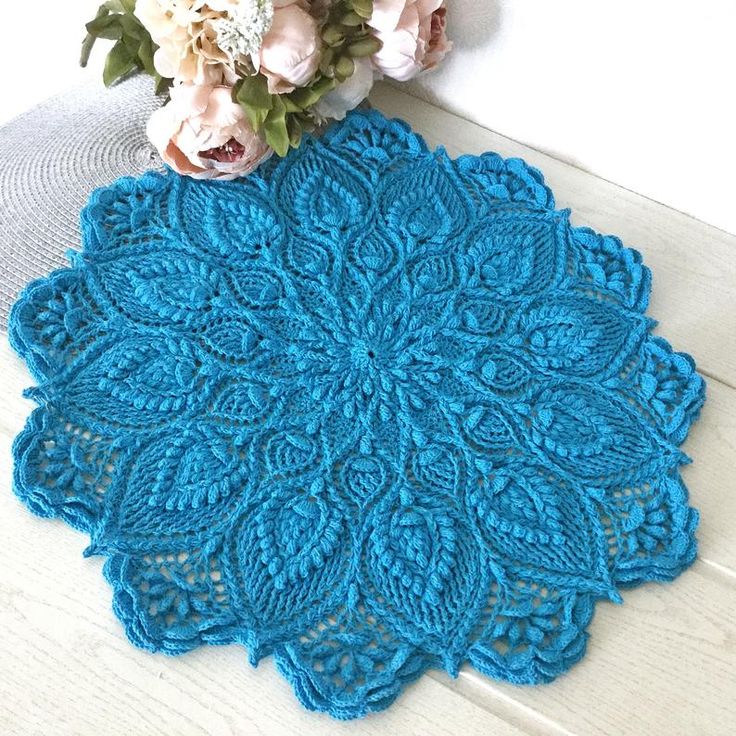 White round crocheted doilies Textured crochet lace doily | Etsy