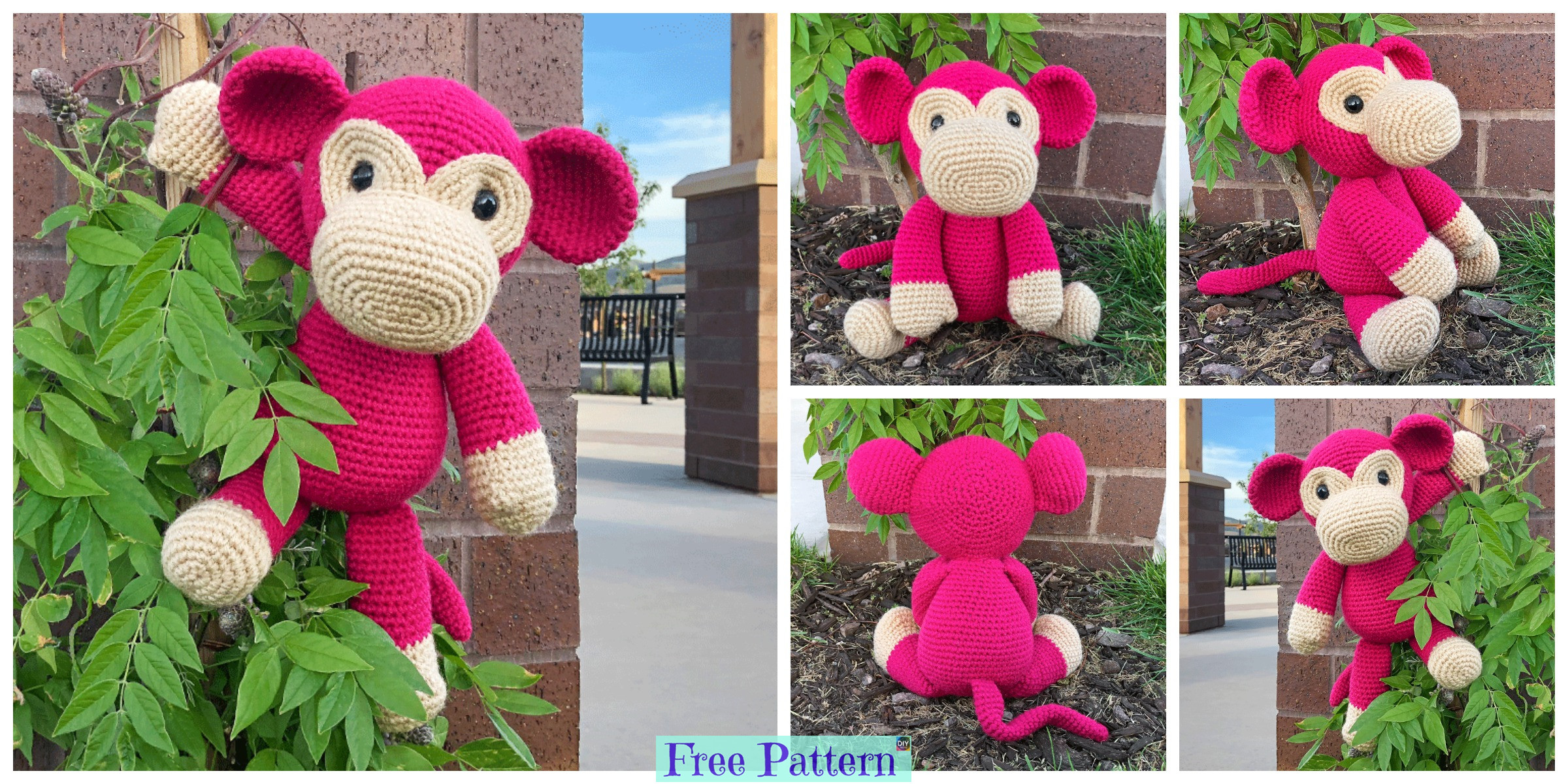 Crochet Mimi Monkey - Free Pattern - DIY 4 EVER