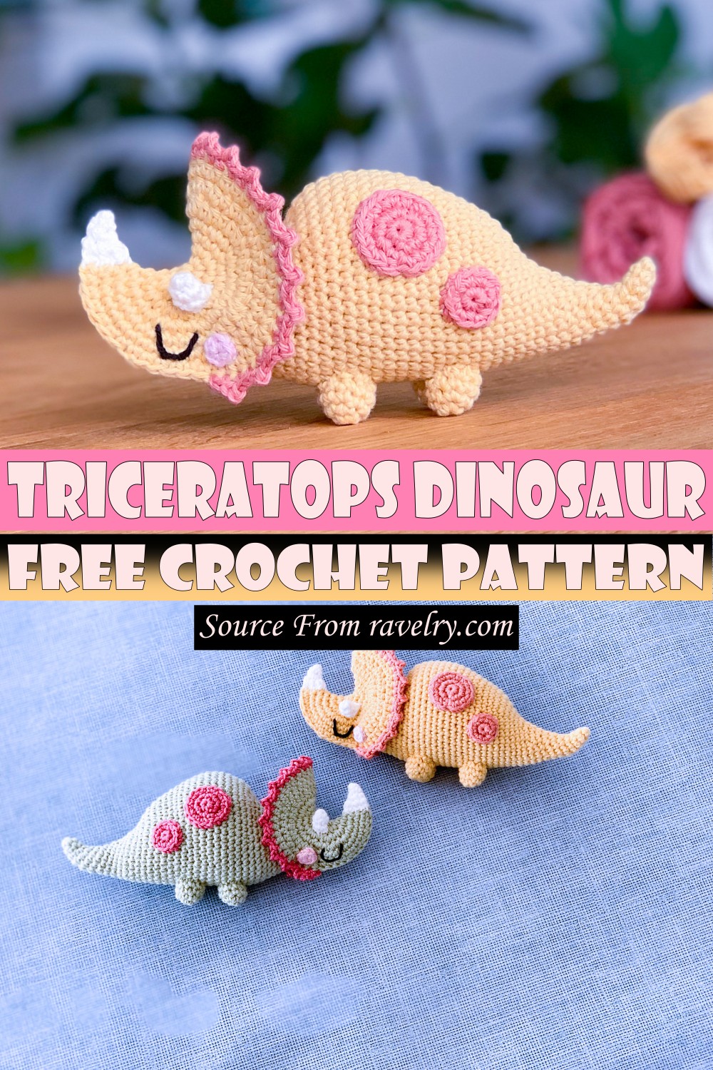 25 Cute Free Crochet Dinosaur Patterns